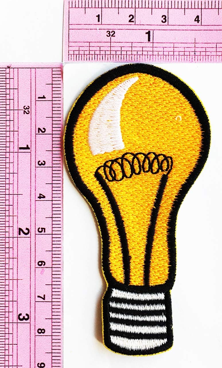 Chick Chick Light Bulb Electric lamp Kids Cartoon Iron on Patch Embroidered Patch Supplies for Jacket Bags Jeans Backpack Clothes DIY - Image 2